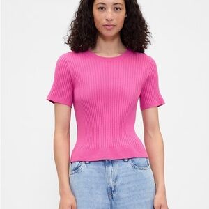 CashSoft Ribbed Crewneck T-Shirt